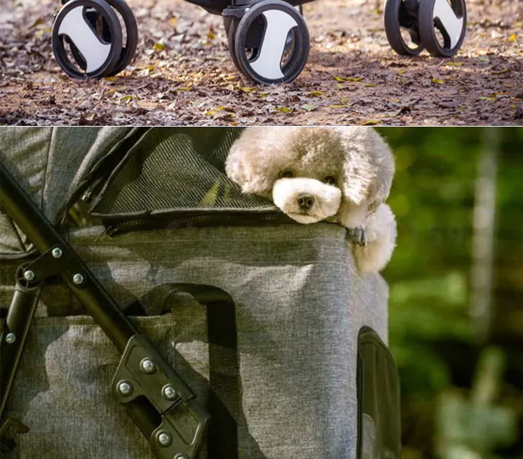 Pet Stroller Light Folding Folding Cart Cat Dog Teddy Nest Basket Outdoor Travel Supplies