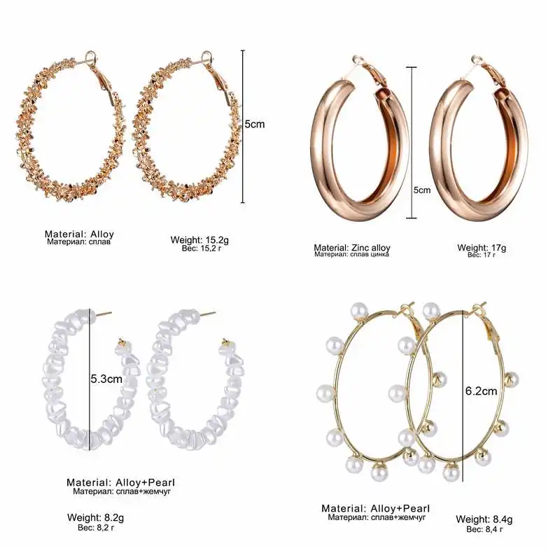 

ZOVOLI Oversize Gold Metal Hoop Earrings For Women Big Circle Round Earings Hoops Punk Statement Earrings Fashion Jewelry 2020