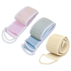 1 шт. Отшелушивающий Loofa с задним ремешком для ванны и душа для тела губки для тела поломоечных щеток, индивидуальная стирка инструменты Ванная комната поставки