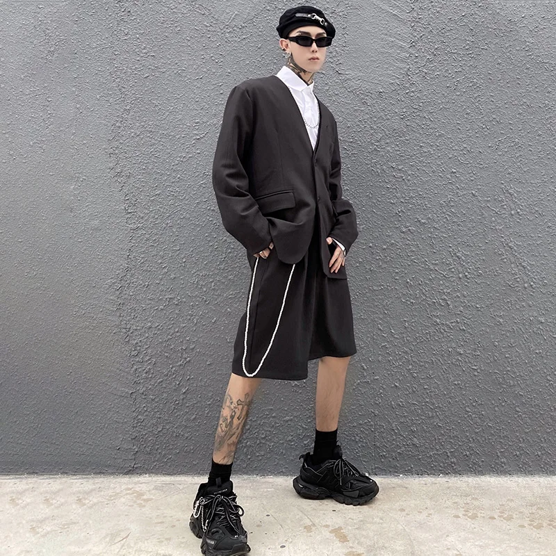 Мужской товар Новинка весна-осень 2021 однобортный комплект свободного кроя с