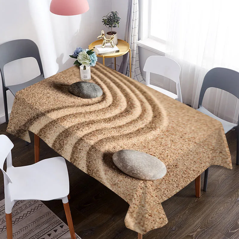 Скатерть 3D с рождественским узором водонепроницаемая ткань для журнального