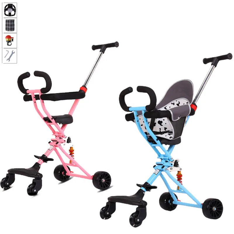 

Three Wheels Baby Stroller Kids Tricycle Travel Lightweight Stroller Baby Wheelchair Trolley Baby Pram Jogging Stroller 8M-6Y