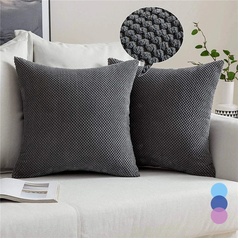 

2pcs Plush Solid Color Polka Dot Particle Cushion Cover 45x45cm Nordic Home Decor Living Room Bedroom Sofa Pillow Cover Washable