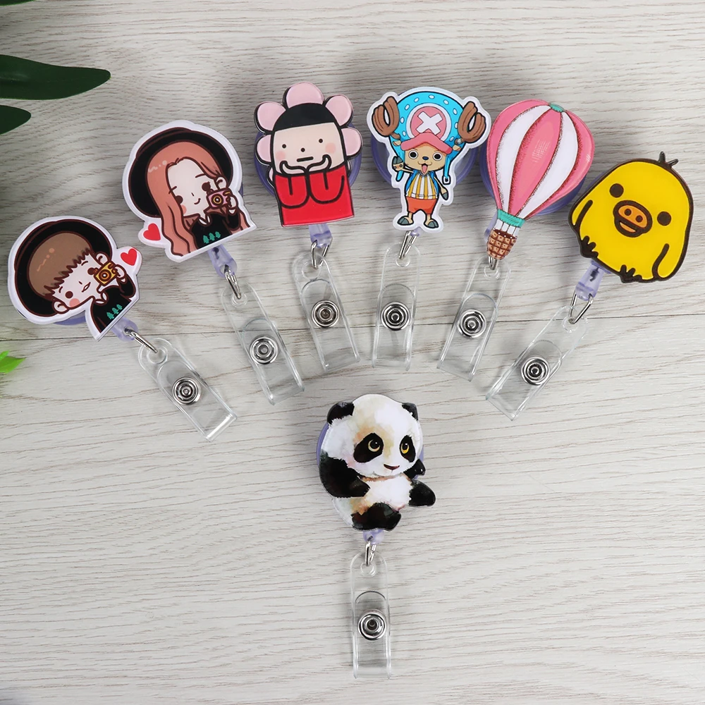 Милый выдвижной держатель значка с клипсой SID Lanyard для имени катушка визиток карт