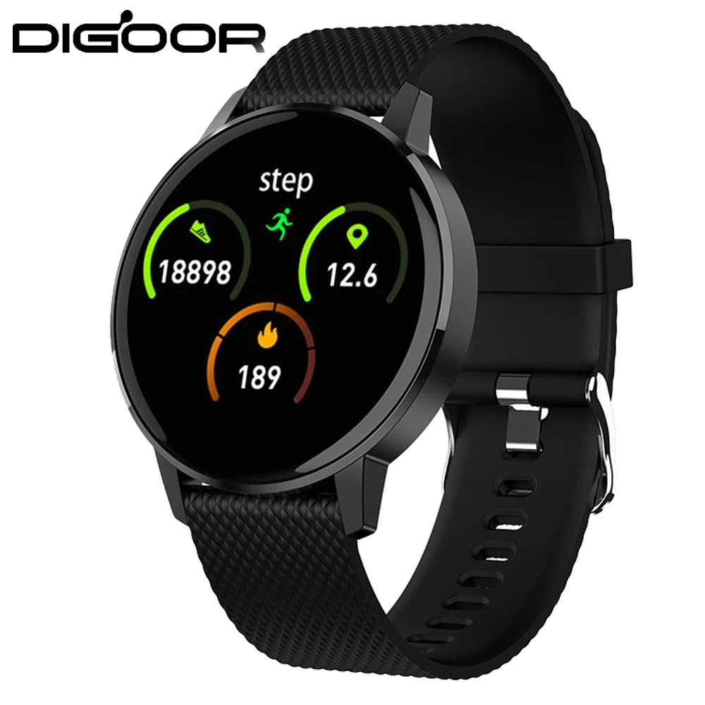 Мужские Водонепроницаемые Смарт часы с измерением пульса и