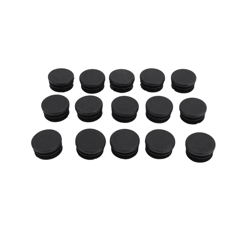 

15 Pcs 22mm Diameter Blanking End Caps Covers Tube Insert Black
