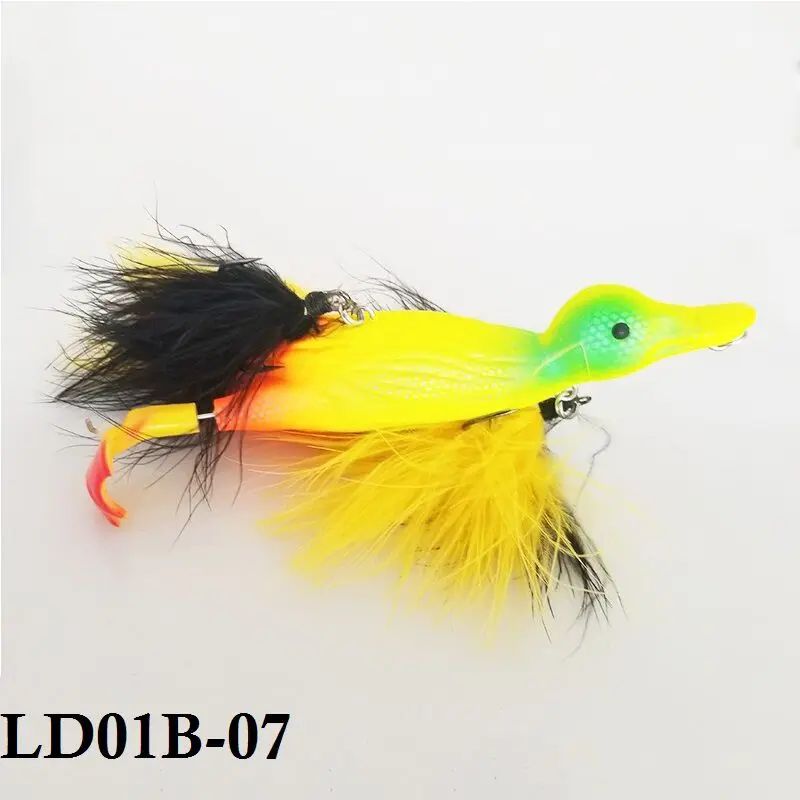 LUTAC Floating Duck Lure 105mm 29g LD01B Feather Tail Treble HooK Sea Bass Artificial Hard Plastic Simulated Bait