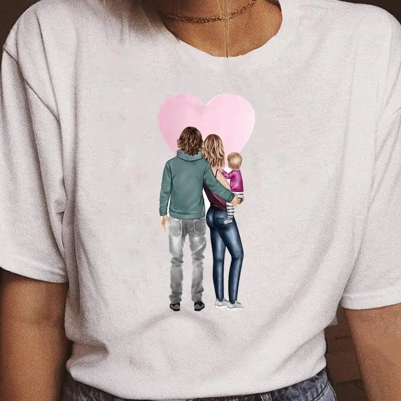 

Women Mama Mom Summer New Family Cartoon Love Sweet T Top Shirt Ladies Print Female Graphic Fashion Tee Short Sleeve T-Shirts