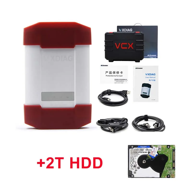 VCX Vxdiag 2THDD VXDIAG VCX плюс WI-FI для TOYOTA TIS Techstream V14.00.018+ идентификаторы V112+ ois V5.0.3+ GDS2 V2018.01 для детей возрастом от 12 V/24 V Бензин/дизель сканер - Цвет: VCX Vxdiag 2THDD