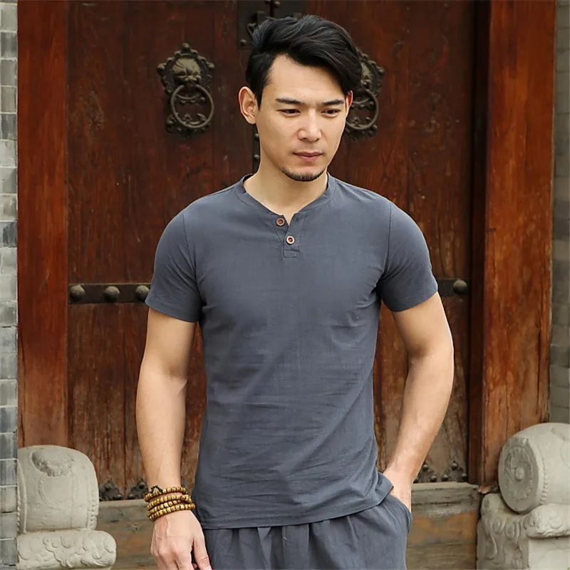 Рубашка Мужская льняная с коротким рукавом 5 цветов | одежда