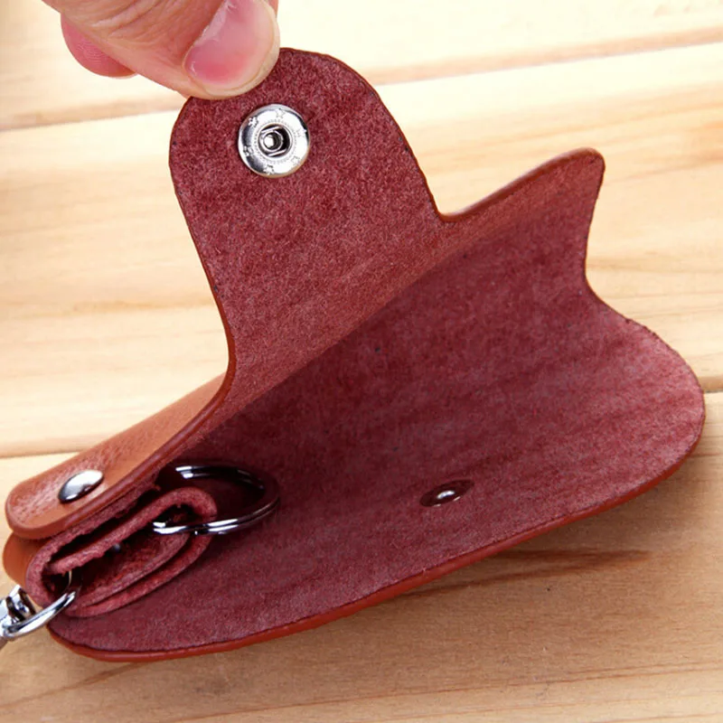 cowhide leather car key bag wallet multi function case housekeeper holders | Багаж и сумки