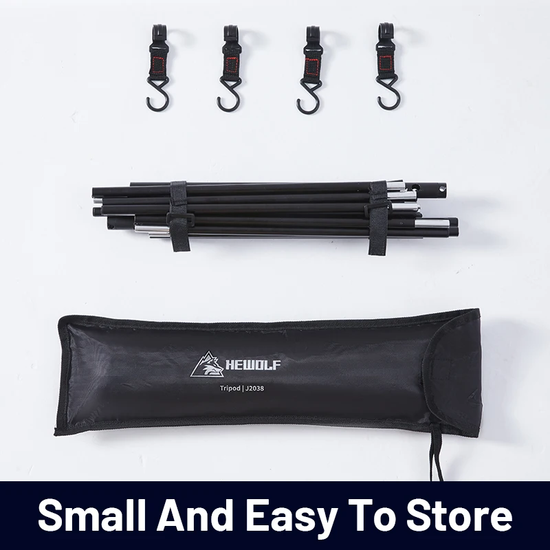 

Hewolf 2021 Camping Hanging Rack Folding Ultralight Triangle Cookware Hanger Portable Camp Shelves Estante Colgante Ultraligero