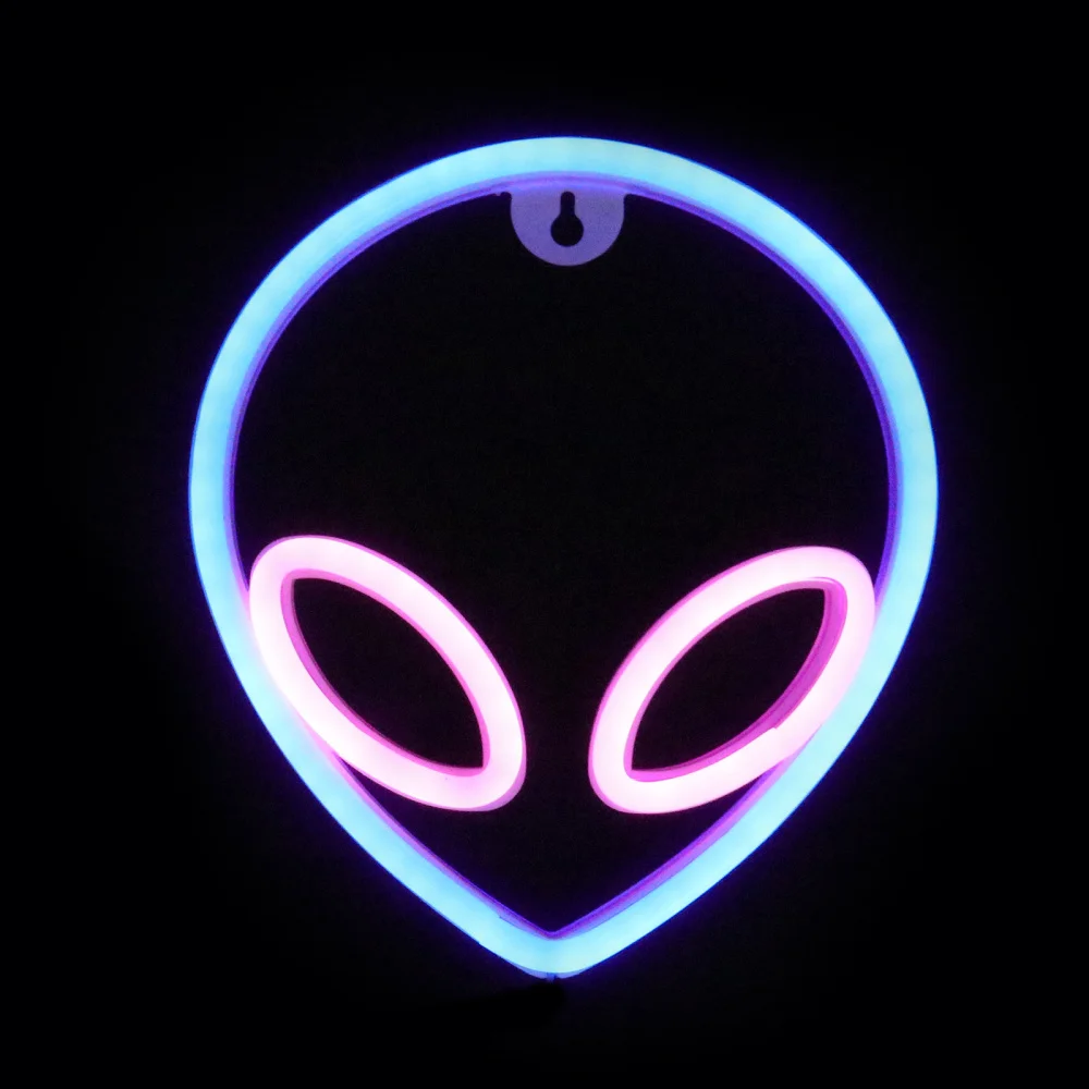 

1Pc Home Decorative LED Light Funny Alien Design Light Chic Night Light White