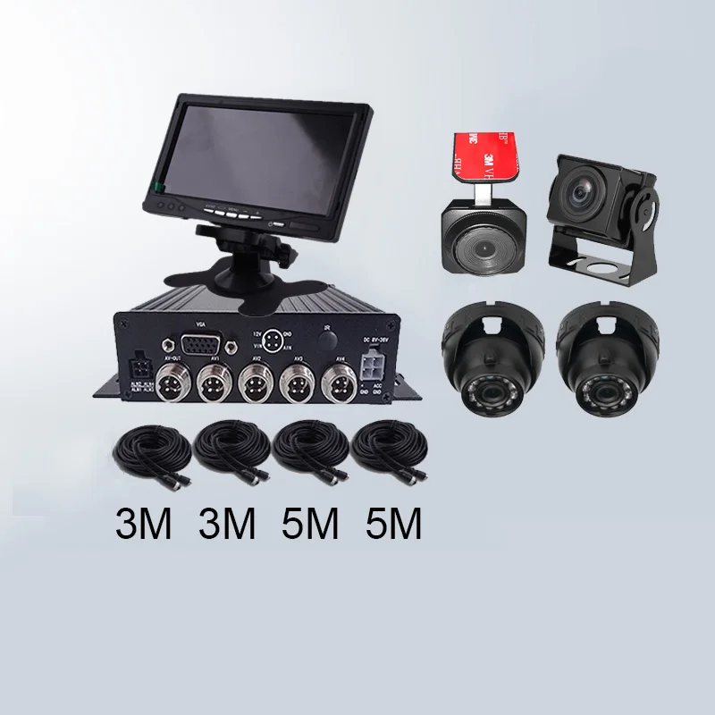 Специальная цена 4-канальный мобильный видеорегистратор SD-карта 4 камеры