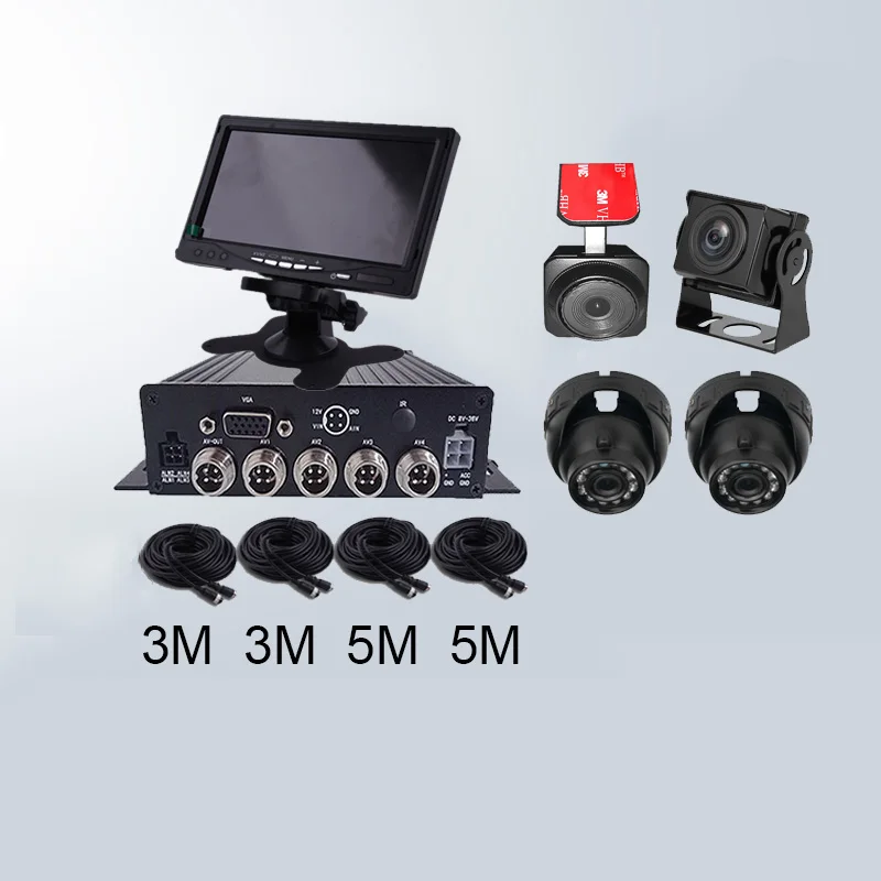 AHD 1080p 4 CH MDVR Kit SD Card Мобильная DVR камера System Автомобильный видеорегистратор для