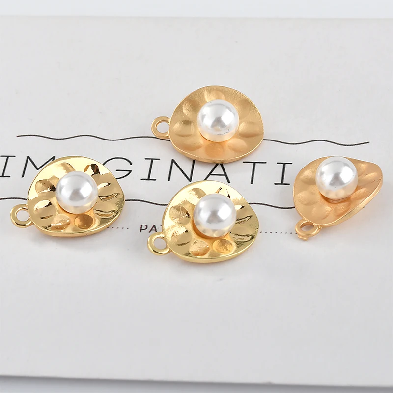 Европейские и американские ретро круглые жемчужные серьги с цветком из сплава