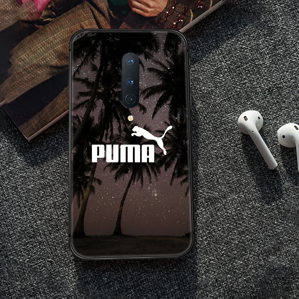 

Sports leopard brand puma Phone Case Cover Hull For 1+ Oneplus 5T 6 6T 7 7T 8 8T Pro black Prime Luxury Hoesjes Painting Cell