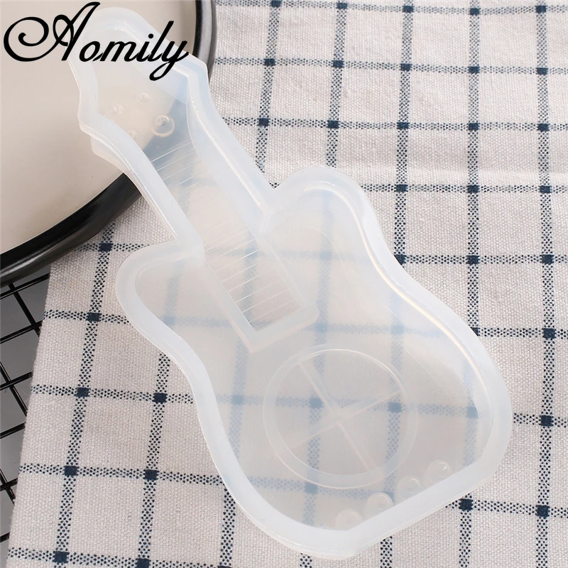 Aomily Guitar Crystal Epoxy Silicone Molds DIY Jewelry Resin Hand Craft Mold Cake Decorating Tools | Дом и сад