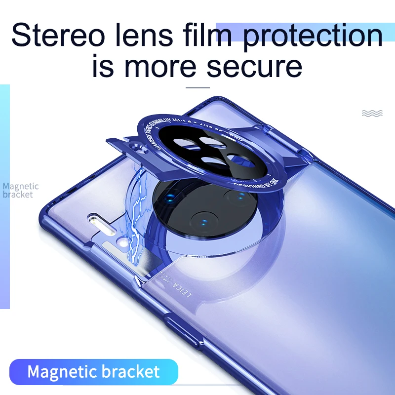 Оригинальный чехол GKK для Huawei Mate 30 Pro металлический Прозрачный Магнитный