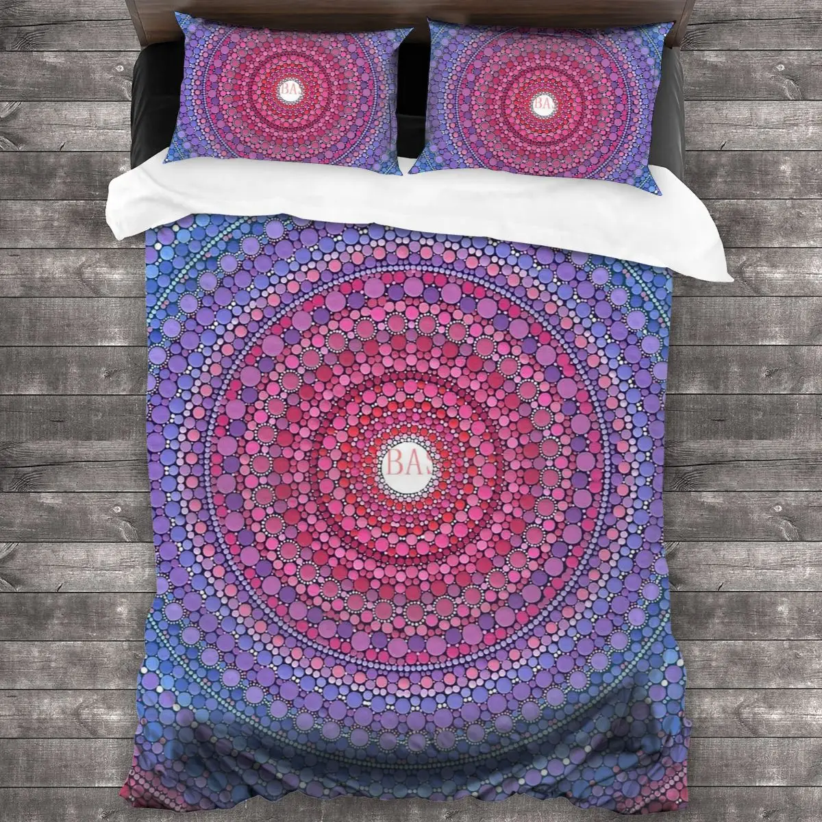 

Keep A Loving Heart Mandala 100%Pure Cotton Comforter Set with 2 Pillowcase,Duvet Cover Set, Bedding Sets Bed Set