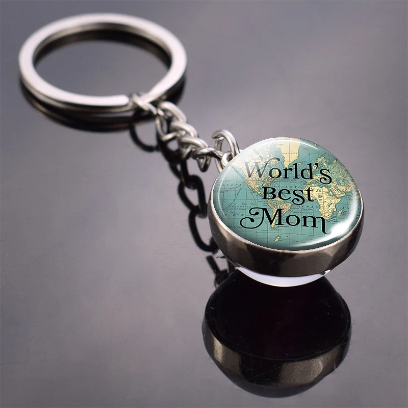 Лучший в мире брелок для папы и мамы с цитатой семейный ключей автомобильные