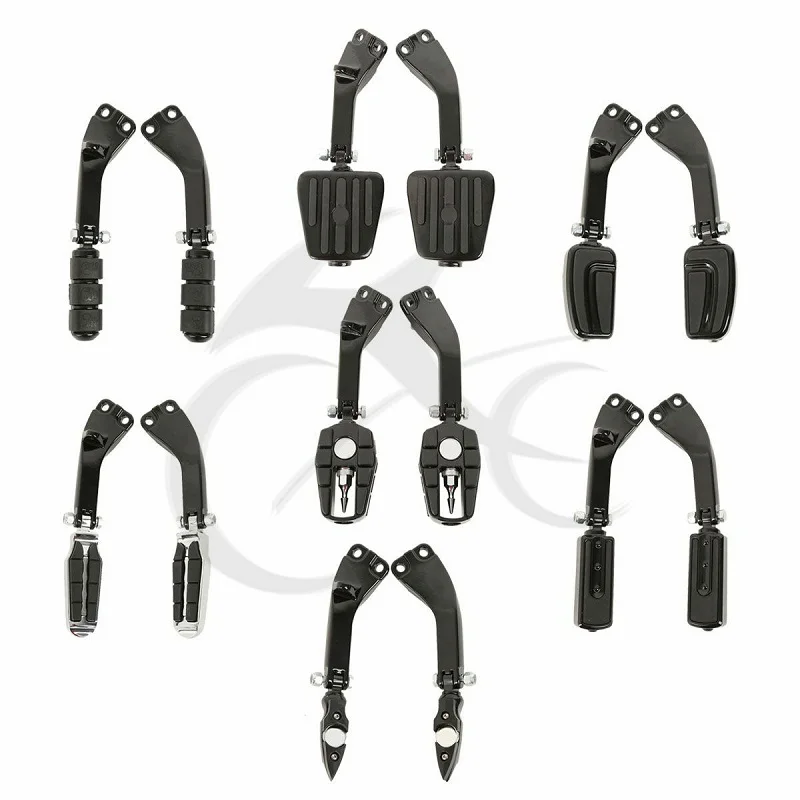 Мотоциклетные задние крепежные скобы для пассажирских ножек Harley Dyna Glide Wide Fat Bob Low