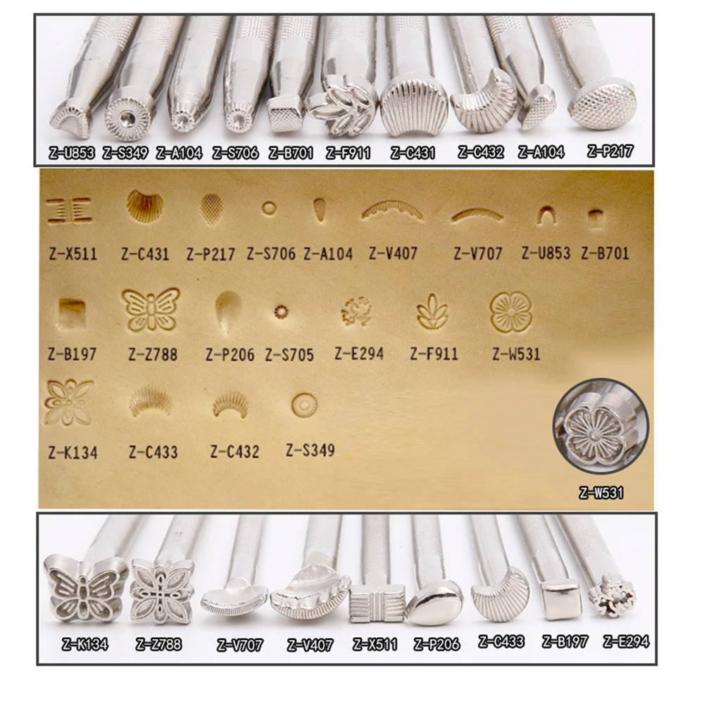 Новые тисненые узоры для работы с кожей инструменты гравировки наборы