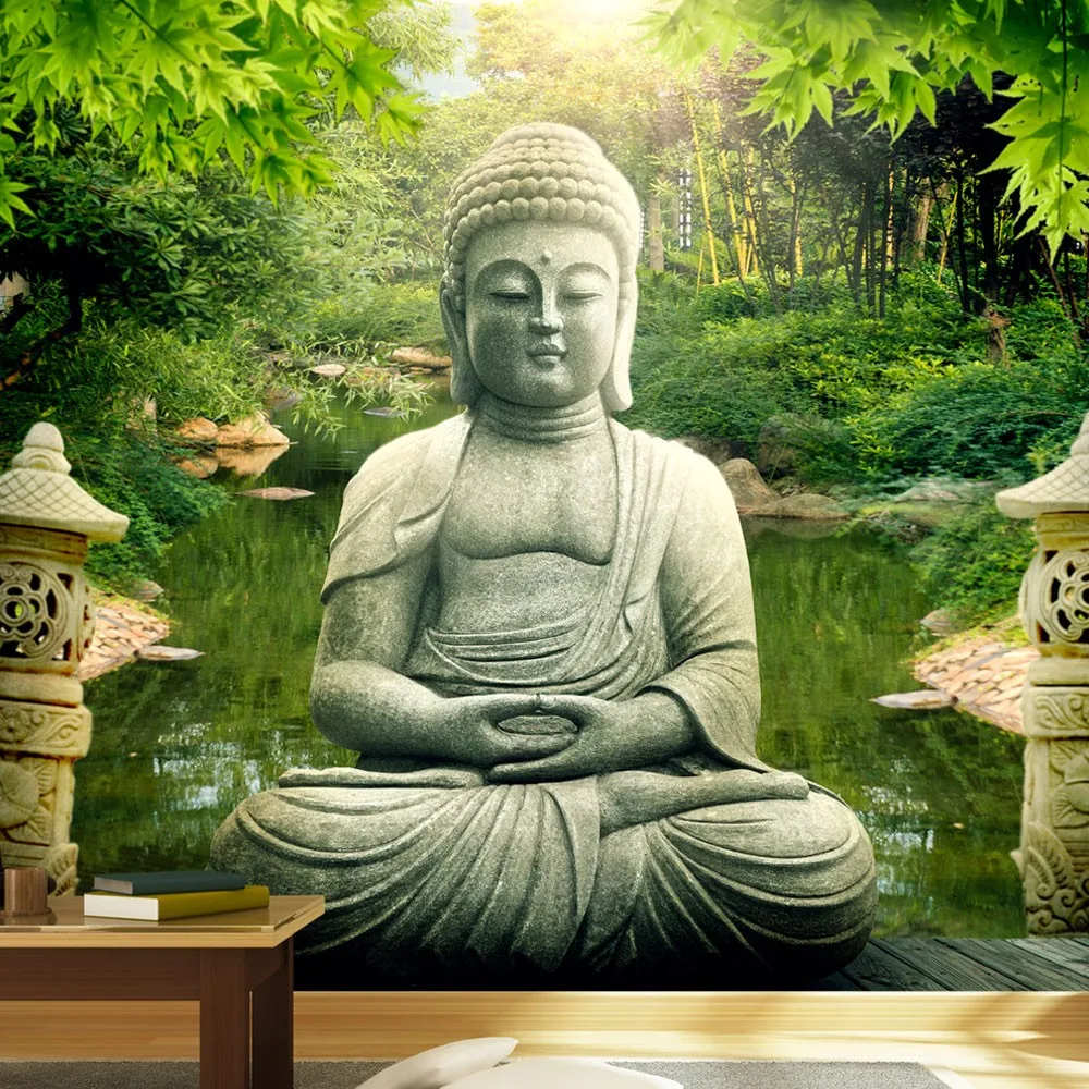 

Full Square/Round 5D DIY Diamond Painting Buddha Garden Diamond Painting Cross Stitch Landscape Needlework Home Decorative Gift