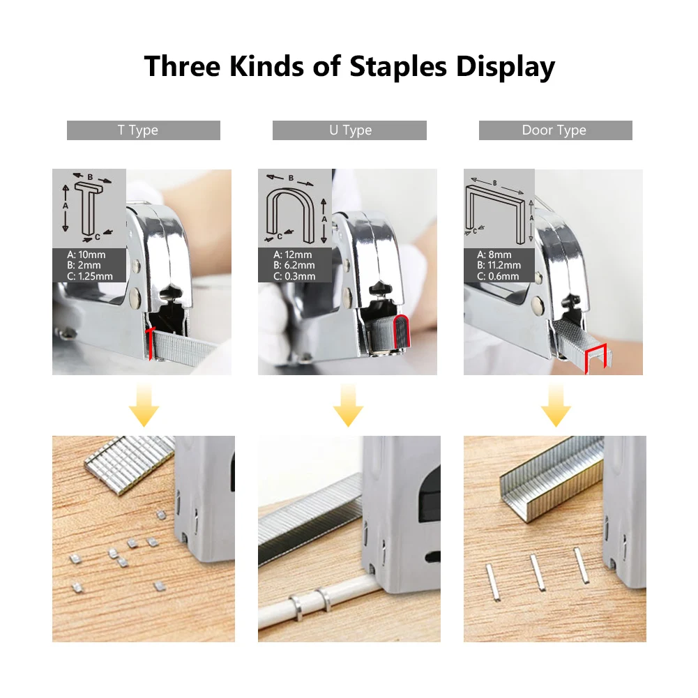 

1 Box Door/T/U Type 1008F Staples Nail For Electric Nail Gun Stapler Nailer Furniture DIY Home/Garden Woodworking Tool