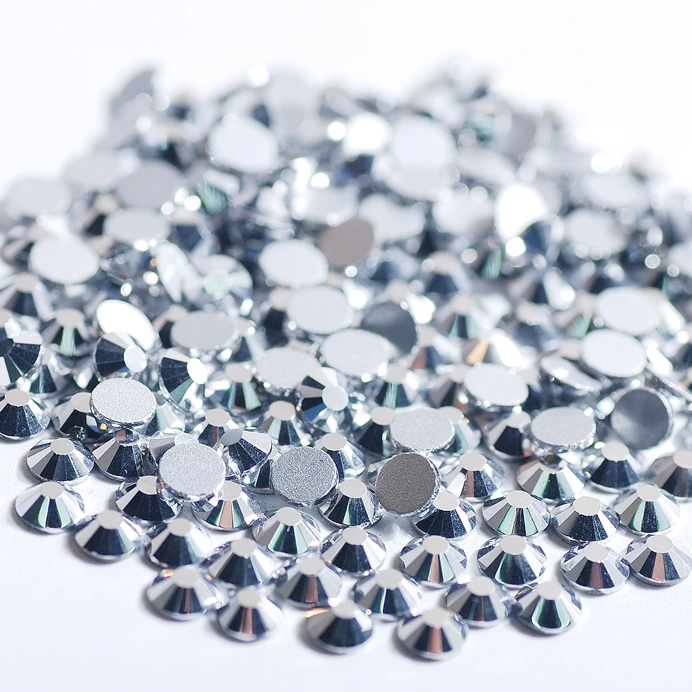 Стразы с плоской задней стороной в виде серебряного шахта хрустальные алмазные