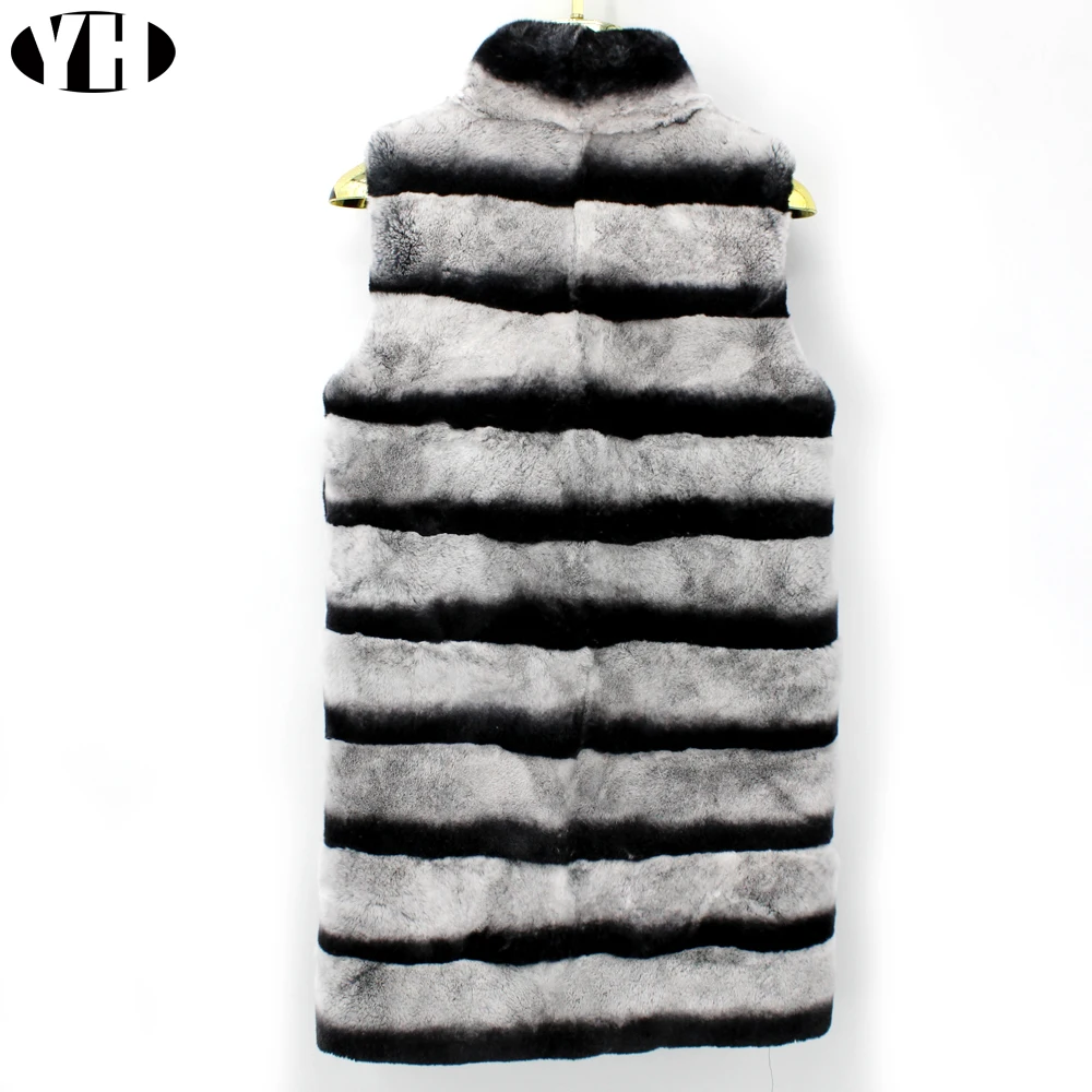 Жилет женский зимний из Настоящий мех кролика натурального меха рекс | Женская