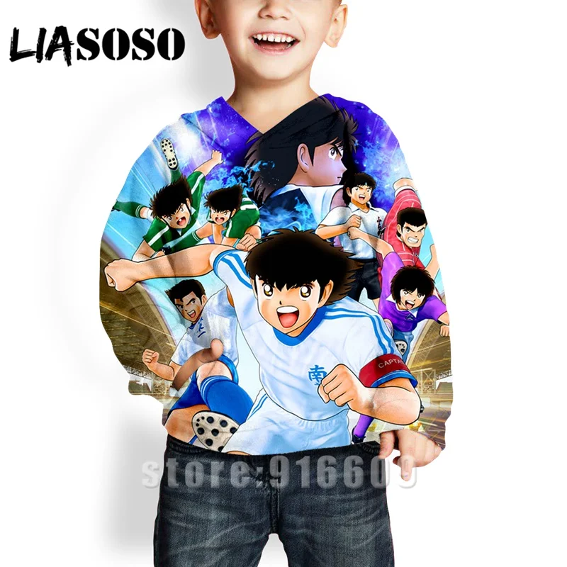Пуловер Captain Tsubasa свитшот с 3D принтом модные женские и мужские пальто брендовые