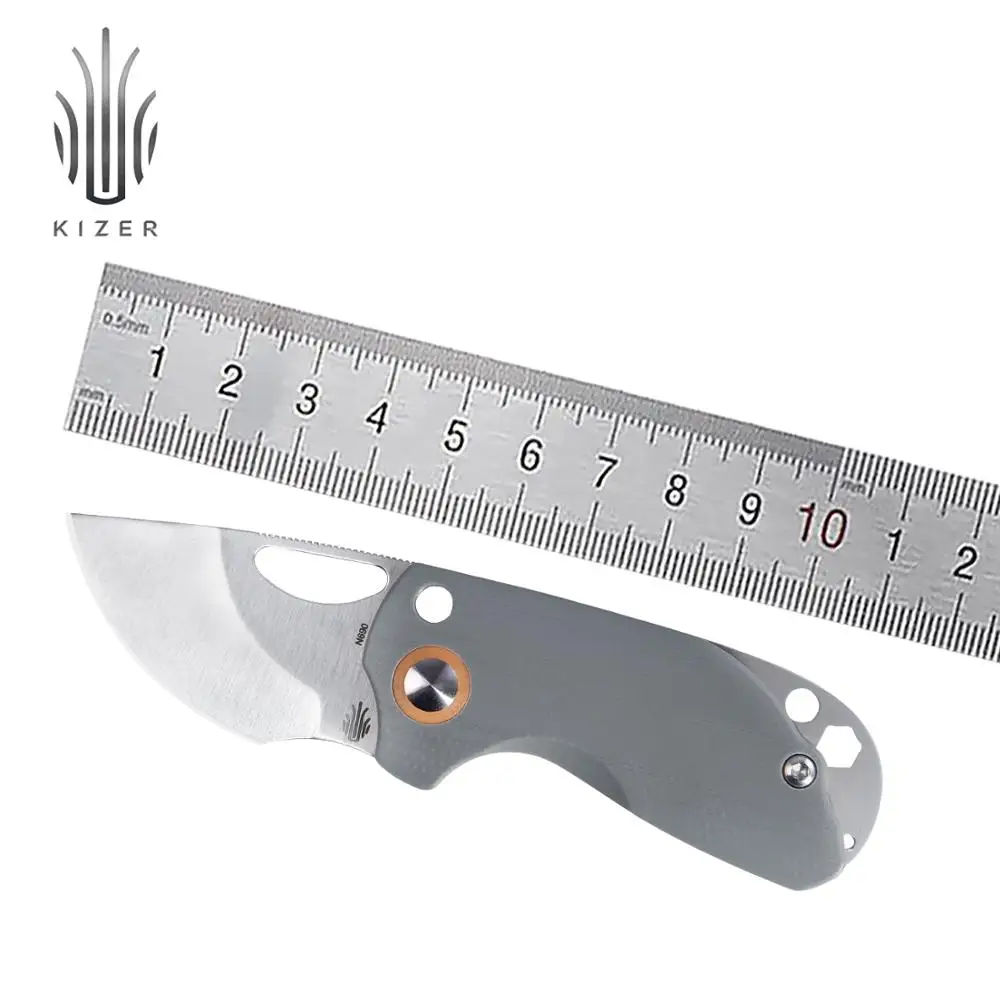 Kizer мини нож Catshark V2561N1 2020 новый легкий карманный с серой титановой рукояткой + G10
