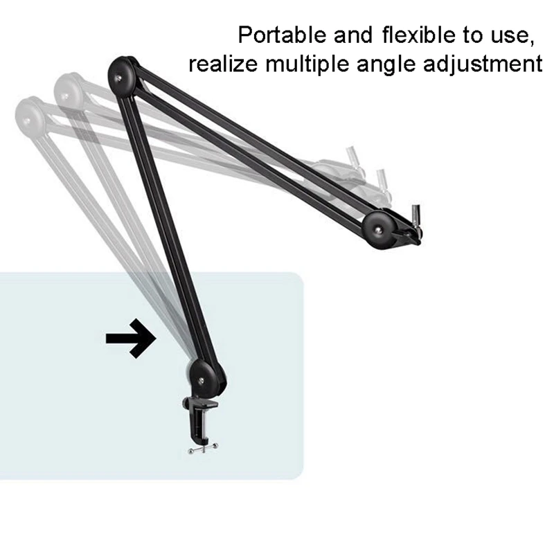 

Microphone stand Microphone Arm Stand Heavy Adjustable Suspension Scissor Built-in Spring Mic Stand