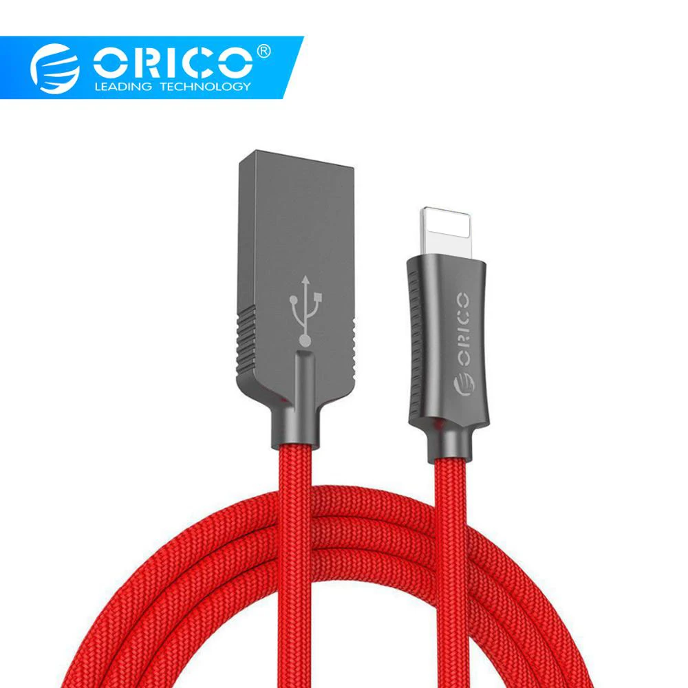 ORICO usb-кабель для быстрой зарядки и синхронизации данных, металлический кабель из нейлонового сплава для iPhone 7 Plus, 8 Plus, iphoneexr, разъем для освещения