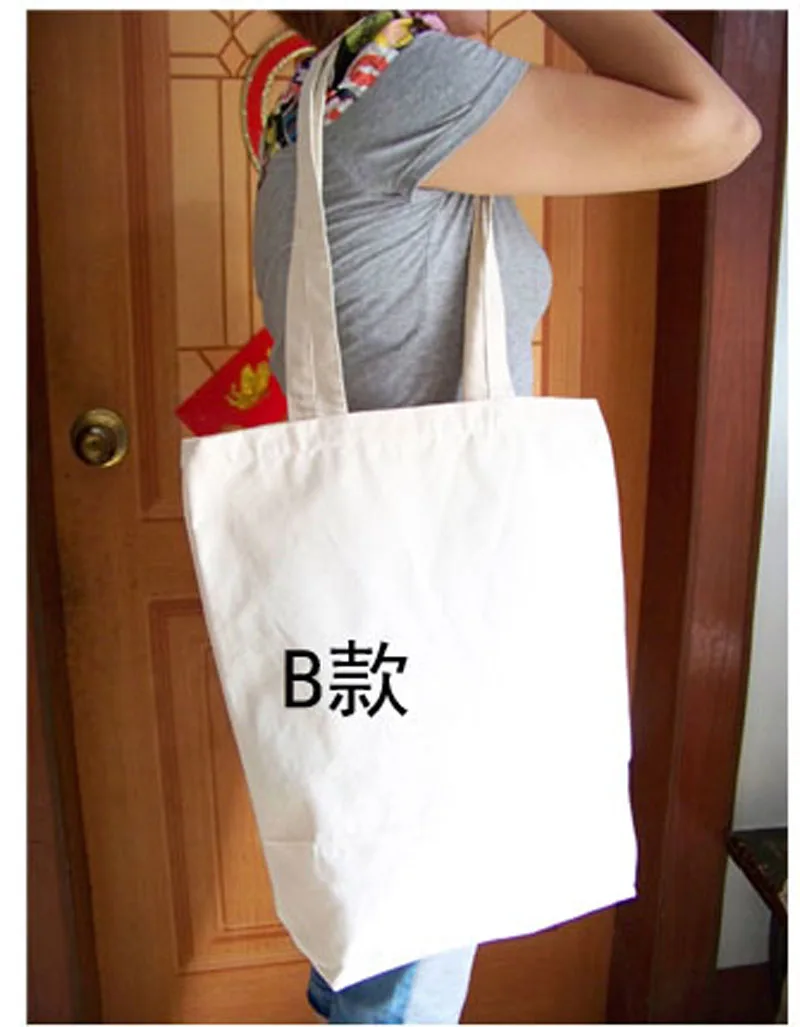 Сделай сам Белая пустая Экологически чистая хлопчатобумажная Холщовая Сумка