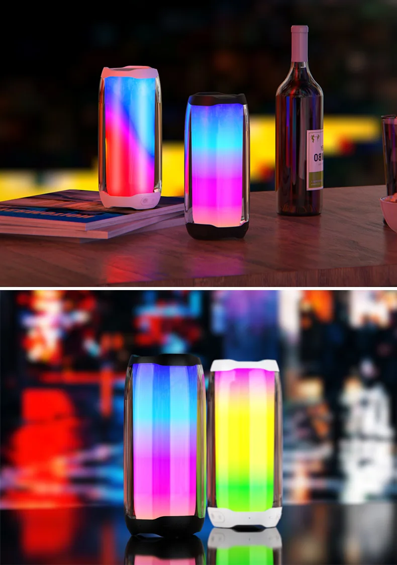 

Pluse4 Music Pulse 4 Generation Bluetooth Speaker Full Screen Colorful Light Card TWS Series Outdoor Portable Subwoofer