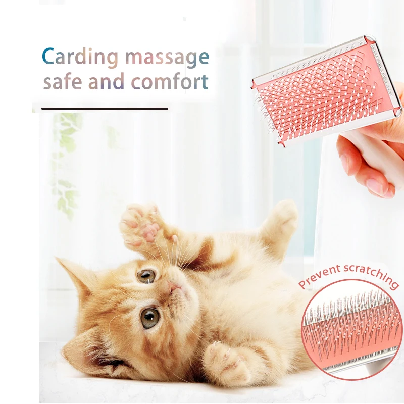 

Japan Petio Pet Dog Cat Massage Comb Hard Needle Comb Rubber Head Massage To Remove Floating Hair And Open Knots Beauty Comb