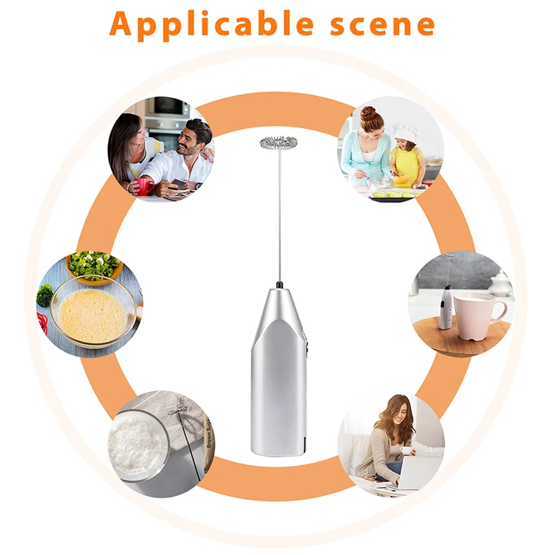 Электрический взбиватель молока яиц для напитков миксер кофе капучино смесь