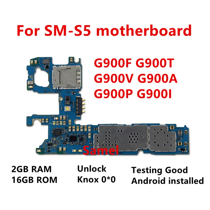 Оригинальная материнская плата для Samsung Galaxy S5 разблокированная G900F G900A G900T G900P G900V