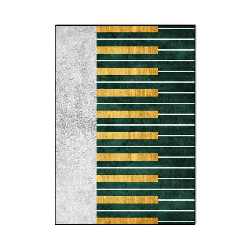 Коврик с рисунком фортепианных ключей серебристо серый современный