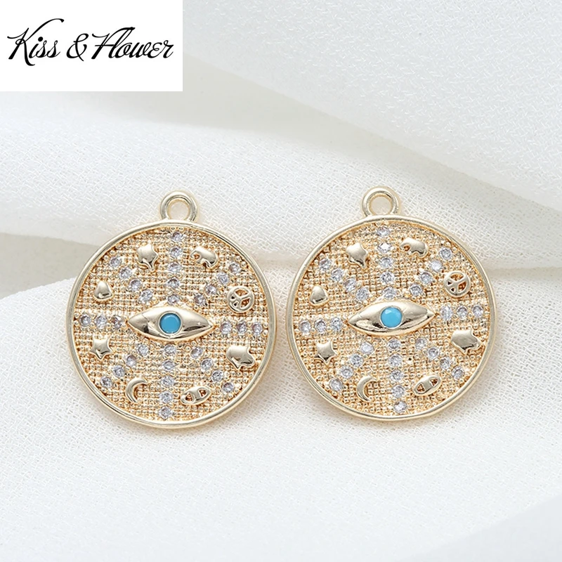 

Аксессуары для изготовления ювелирных изделий KISS & FLOWER AC271, фурнитура, фурнитура для браслета, ожерелья, монеты, ААА, циркониевые подвески, 1 ш...