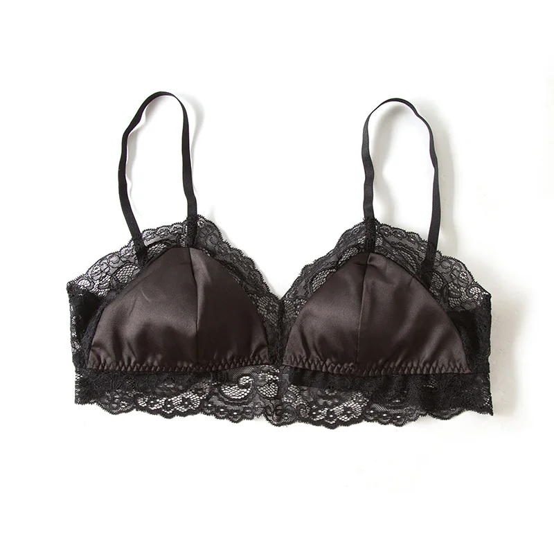 Бюстгальтер Бесшовный из натурального шелка Размеры S M L XL|bra strap|bra cheapbra cup size pictures |