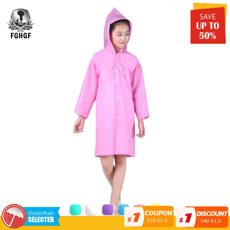Прозрачный дождевик из ЭВА для девочек и мальчиков снаряжение от дождя куртка