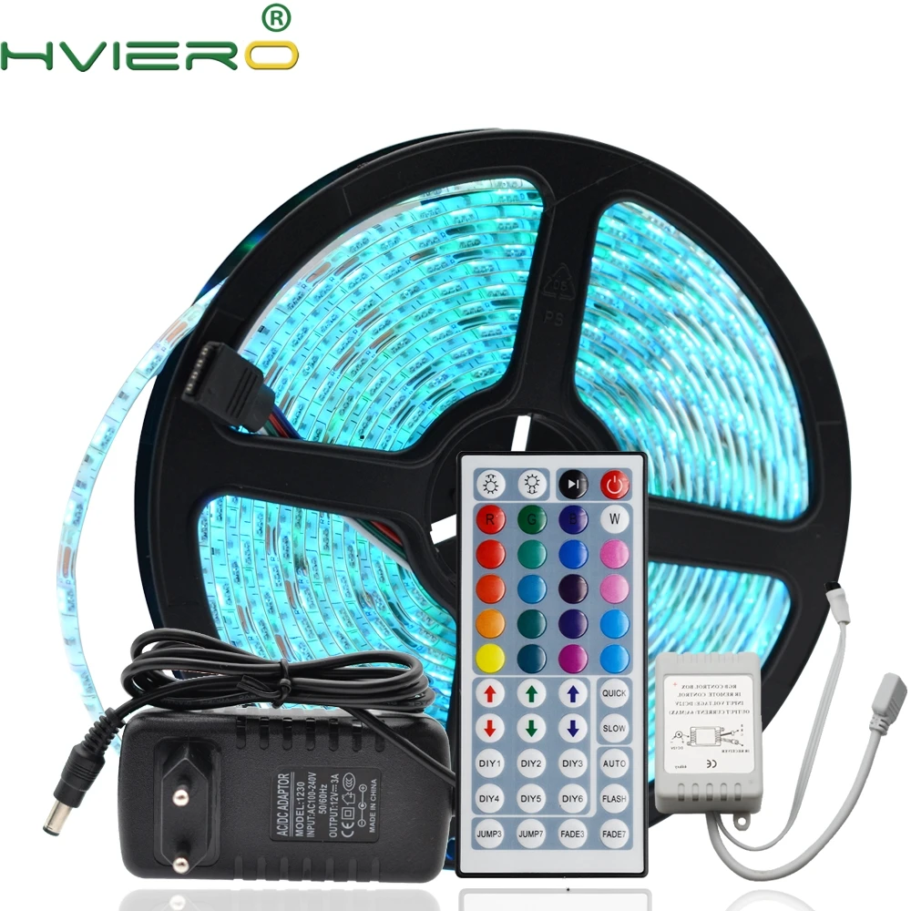5 м RGB Водонепроницаемая светодиодная лента 5050 SMD гибкая Ночная лампа праздничный