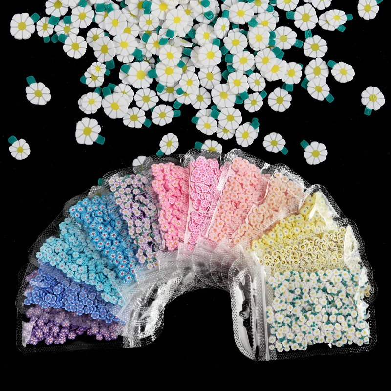 

10g/pack 3D Spring Multicolor Flower Design Style Nail Decoration Patch Resin Flower Shape Decoration Nail Patch
