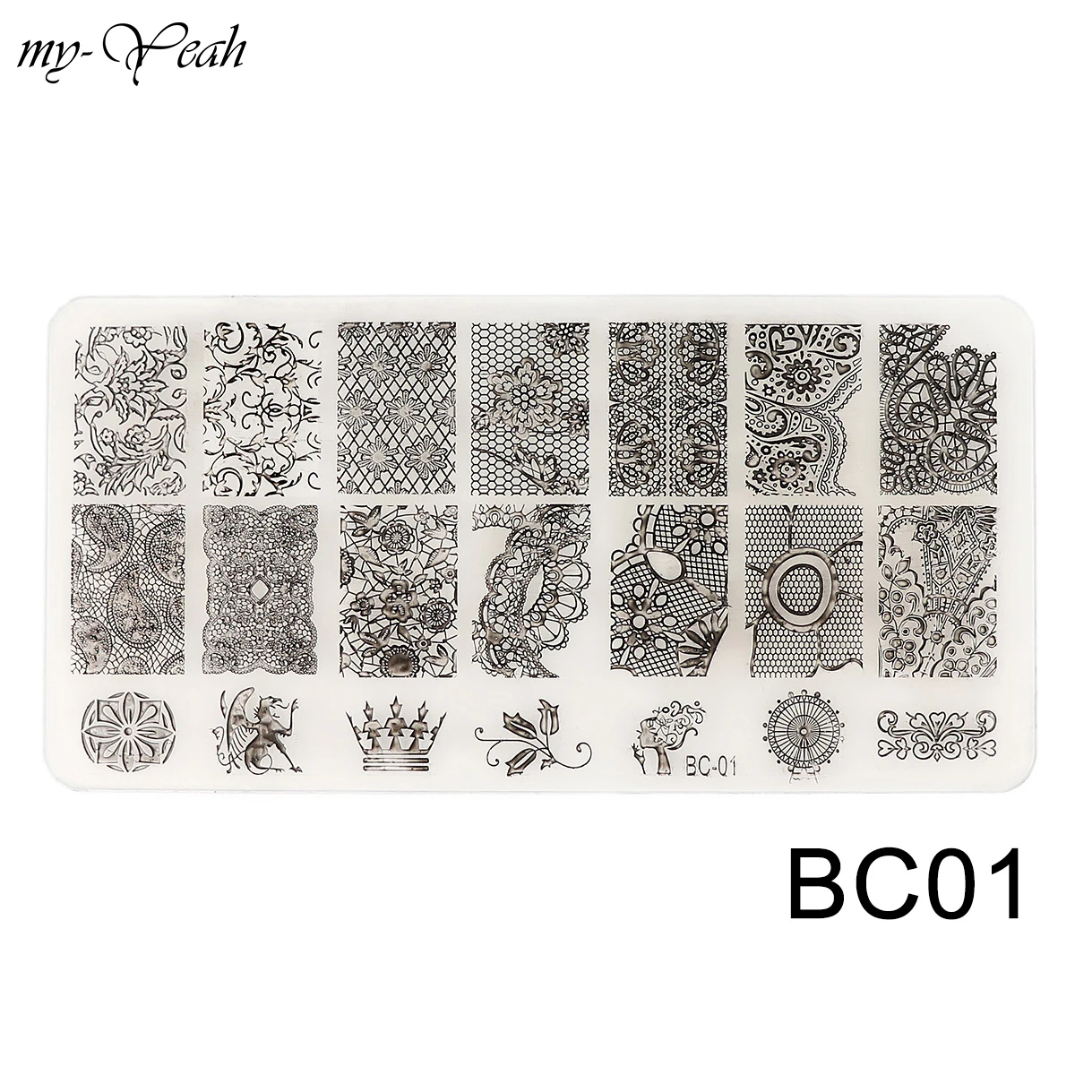 My-Yeah дизайн ногтей кружева цветок животный узор передача изображения прозрачная