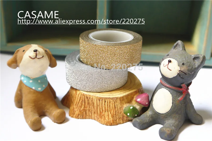 3Mx10 корейский стиль сверхтонкая Золотая блестящая Лента бумажная искусственная