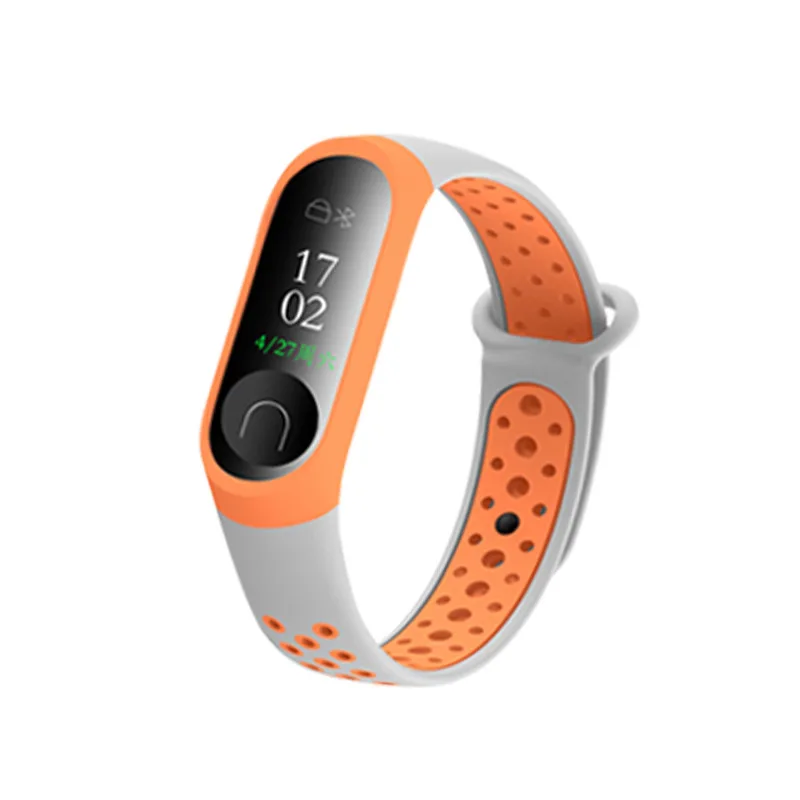 Запасной ремешок для браслета Xiaomi Mi Band 2 3 водонепроницаемый силиконовый