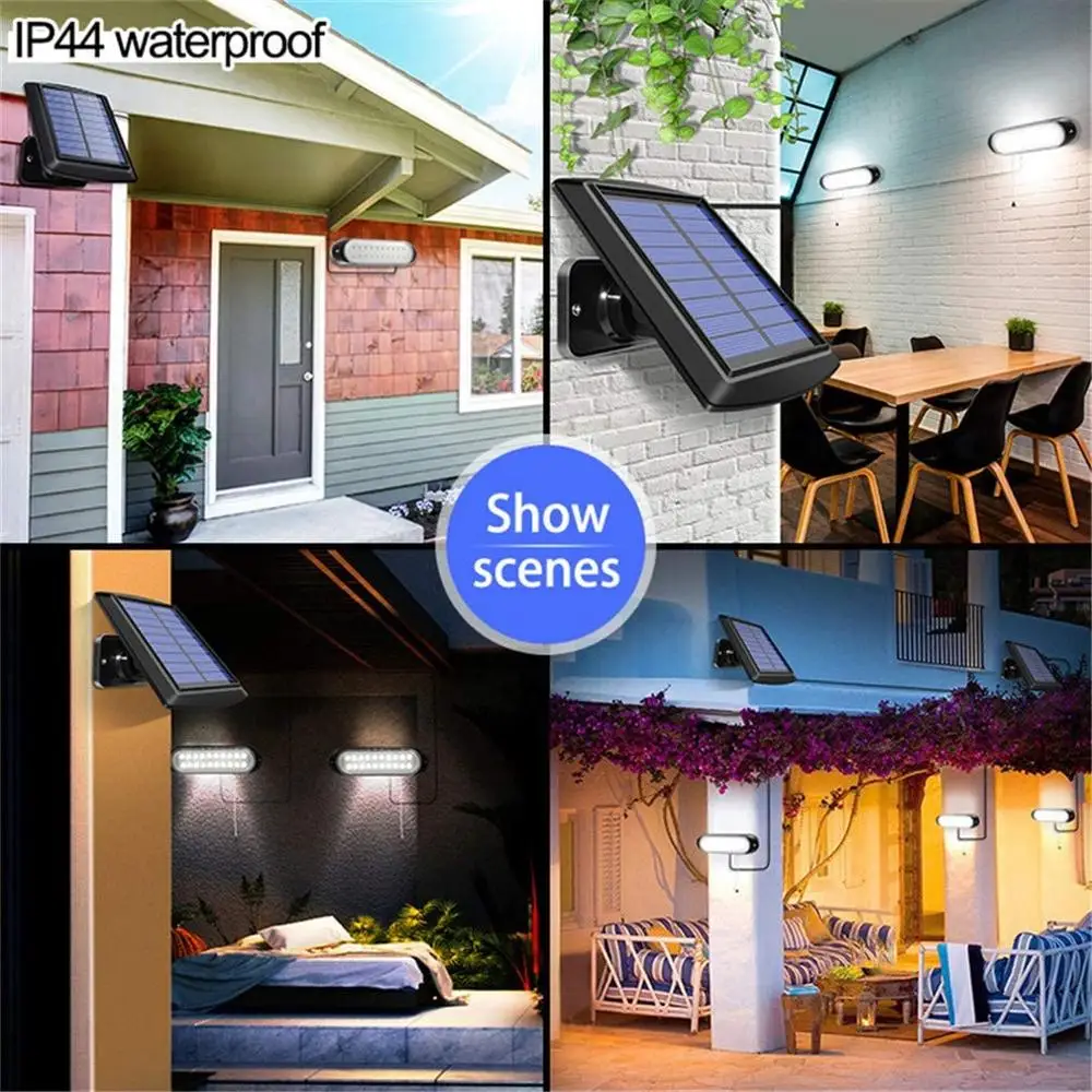 

New 20 Led Solar Lamp Separable Solar Panel and Light with Line Waterproof Pull- Switch Lighting Available Outdoor Or Lndoor